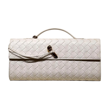 Clutch bag 4028 hakiki deri beyaz