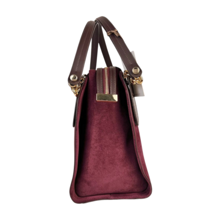 Hoba bag 8624 süet deri bordo